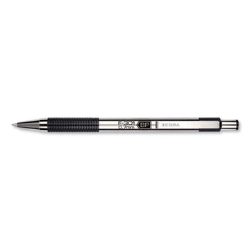 Zebra® F-301 Ballpoint Pen, Retractable, Fine 0.7 Mm, Black Ink, Stainless Steel-black Barrel freeshipping - TVN Wholesale